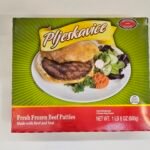 Pljeskavice Fresh Frozen Beef Patties Made With Beaf & Veal 680g