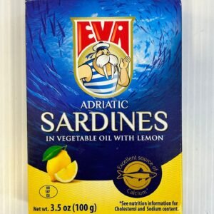 Eva Adriatic Sardines In Vegetable Oil With Lemon 100g