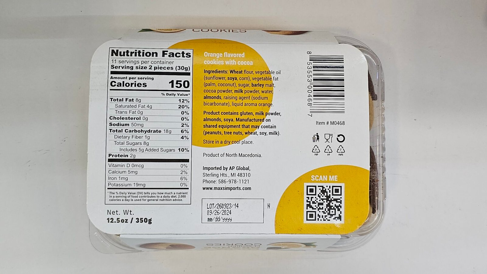 Kristina's Cocoa & Orange Flavored Cookies 350g - Image 3