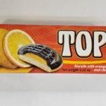 Tops Biscuits With Orange Flavour Filling & Chocolate Coating 125g